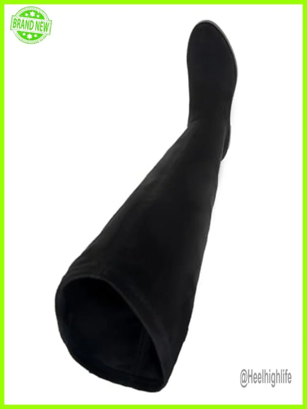 Over-the-Knee Stretch Fabric Boots with Block Heel